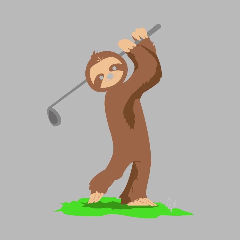 Golf Golf Sport Gift Sloth Sloth