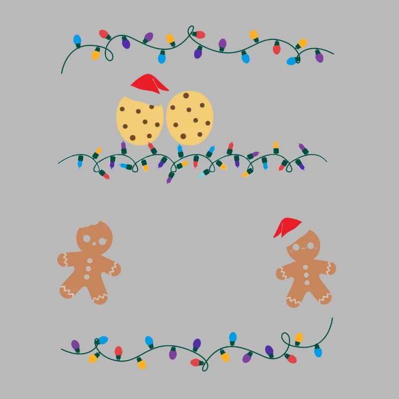 Lumières de Noël Équipe de cuisson de biscuits de Noël