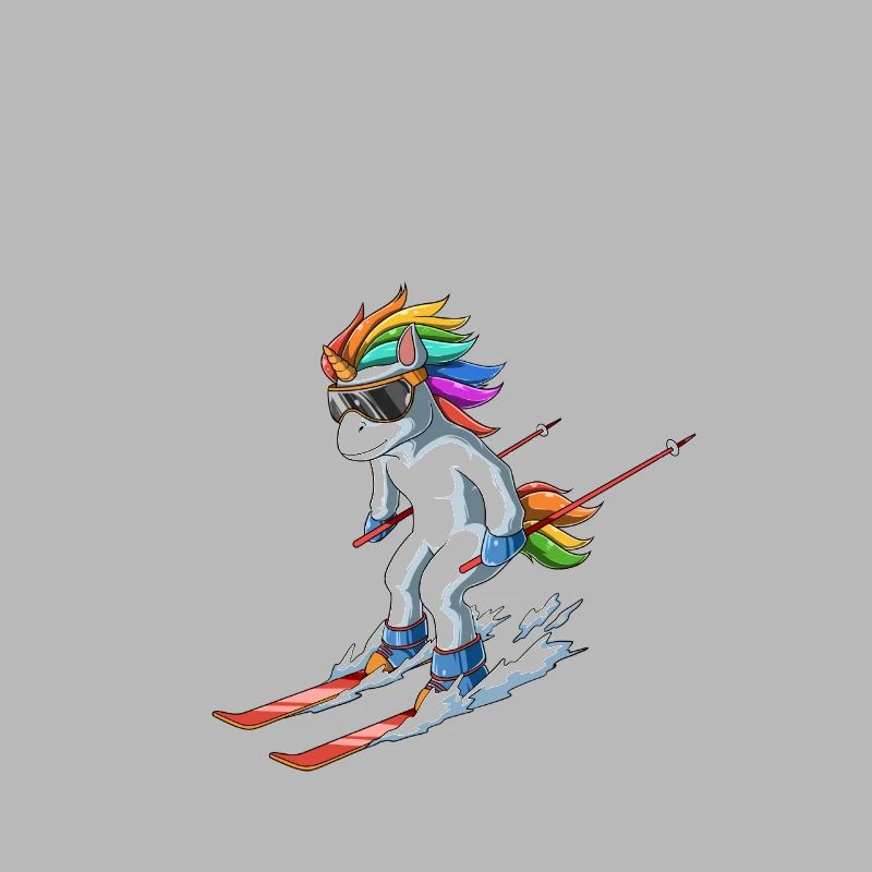 Sankt Moritz Graubünden Schweiz Retro Ski Einhorn