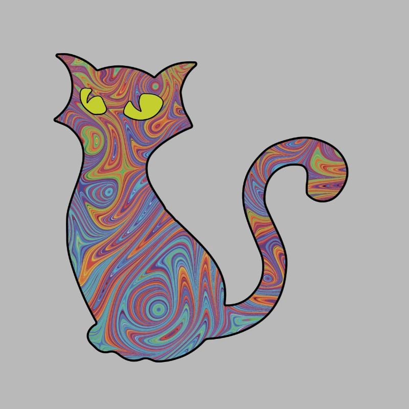 Chat psychédélique