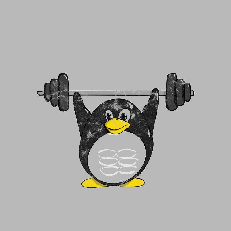Do You Even Linux Bro Linux Pinguin hebt Gewichte