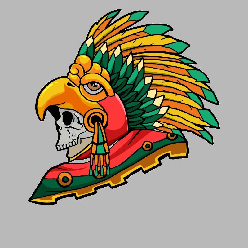 Aztec Eagle Warrior Mayan Skull Inca
