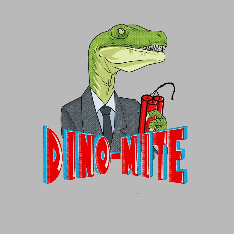 Explosiver Dinosaurier Dino-Mite mit Dynamite in