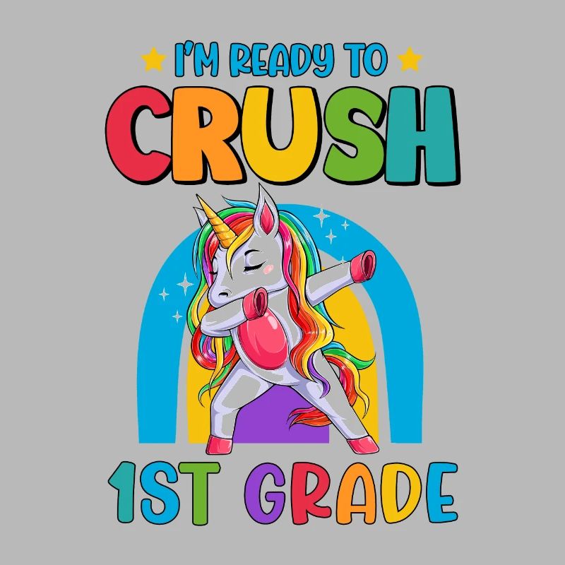Ich bin bereit, Regenbogenmädchen Jungen der 1. Klasse zu zerquetschen