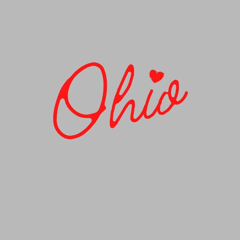 Mignon Ohio Red Script OH Carte Accueil Buckeye State