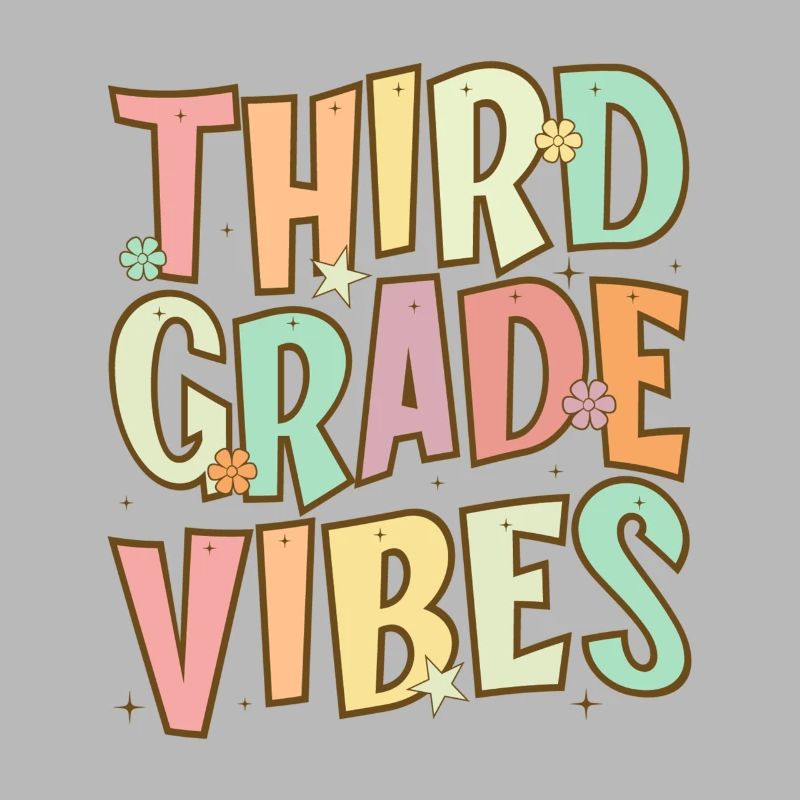 Third Grade Vibes - 3rd Grade Team Retro 1. Tag