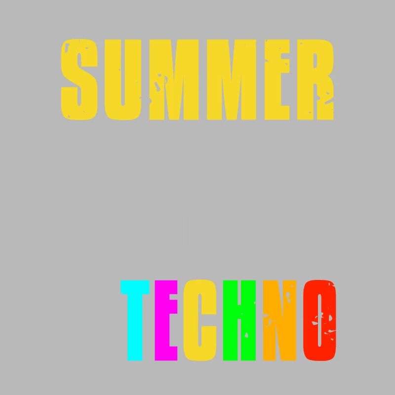 Retro Vintage Summer & TECHNO Cool Techno DJ