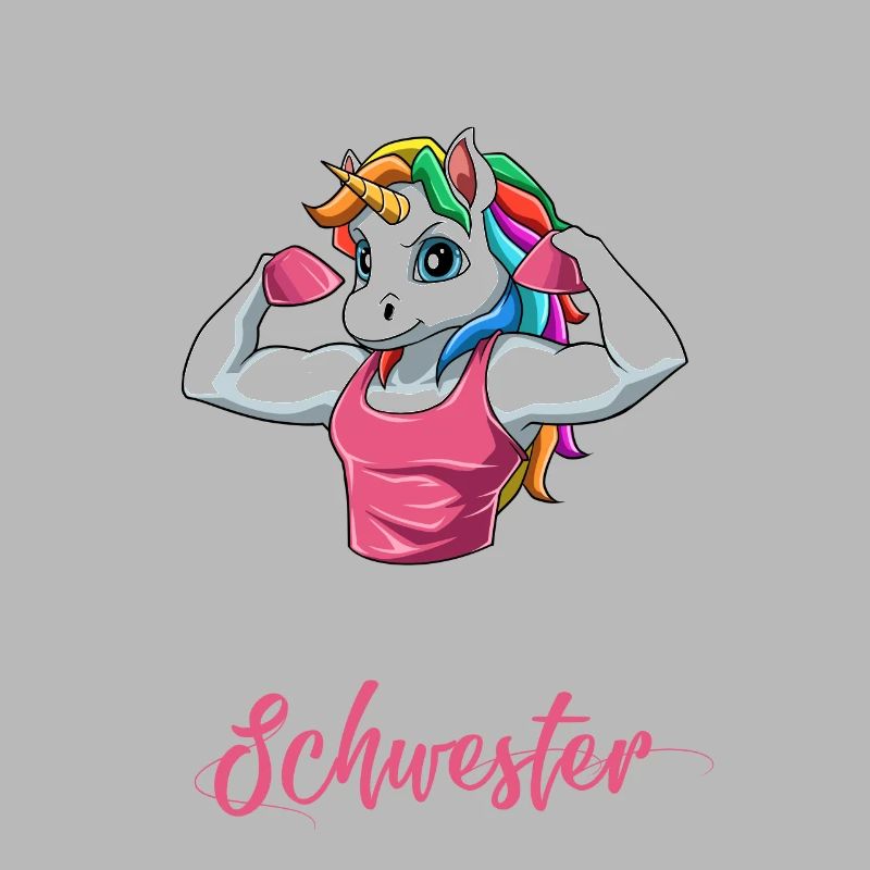 Große Schwester Starkes Einhorn Schwestern