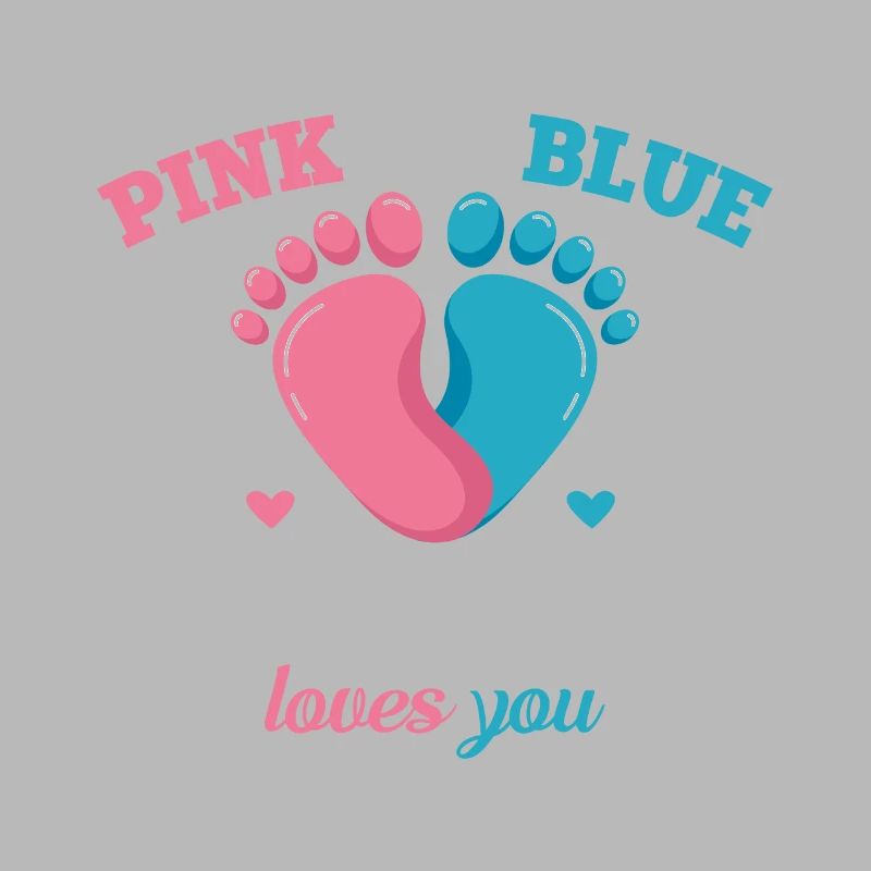 Pink Oder Blue Daddy Liebt Dich Vater Geschlecht