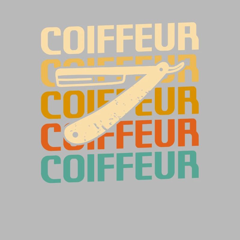 Retro Coiffure Barbier Coiffeuse