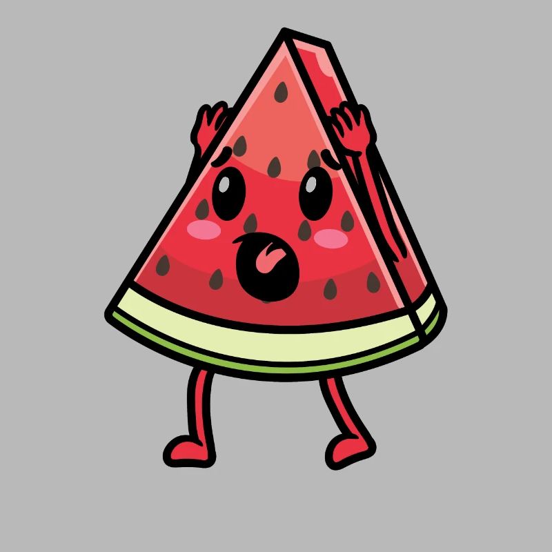 Émoticône de pastèque Melon Fruit Kawaii