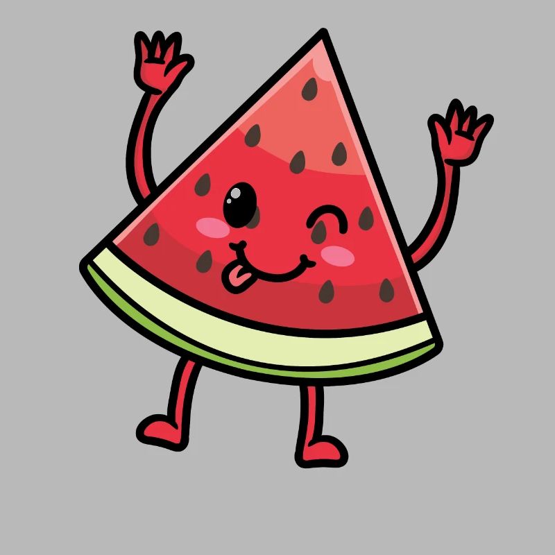 Émoticône de pastèque Melon Fruit Kawaii