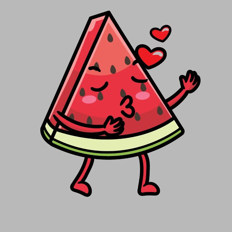 Émoticône de pastèque Melon Fruit Kawaii