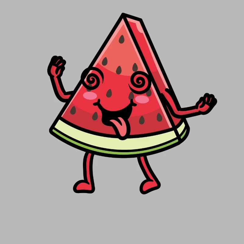 Pastèque Melon Emoticon Fruit Kawaii