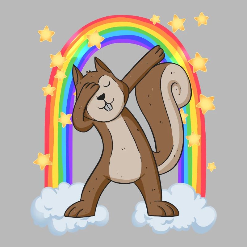dabbing squirrel at the Rainbow Gate