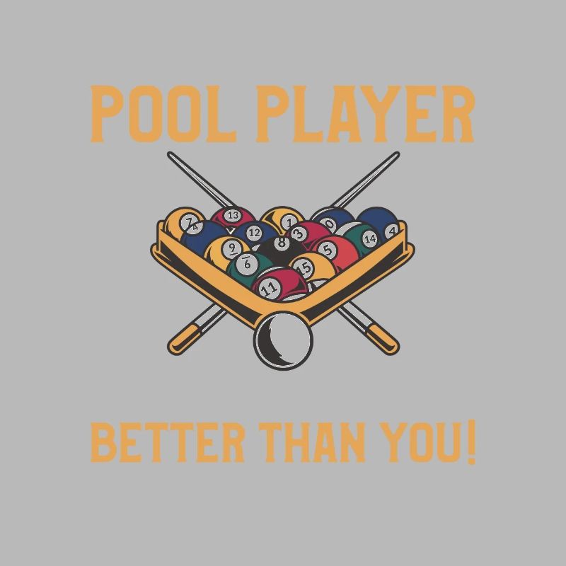 Ja, ich bin ein linkshändiger Poolspieler Ja, ich bin immer noch