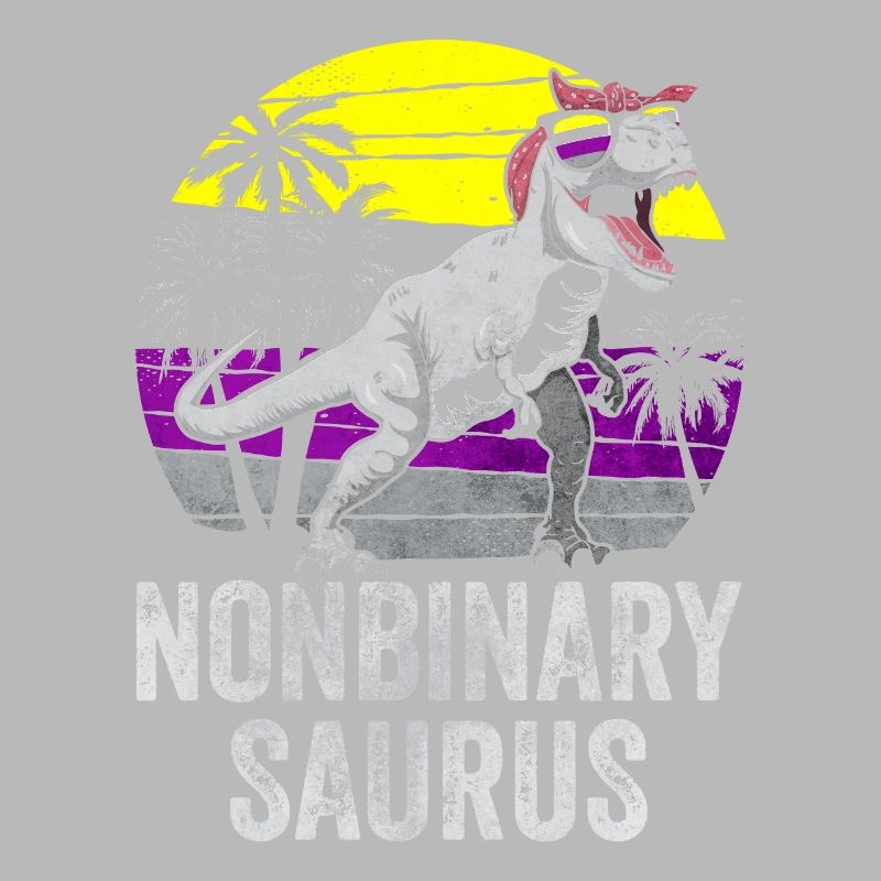 Non Binary Pride Flag Dinosaur Trex LGBTQ