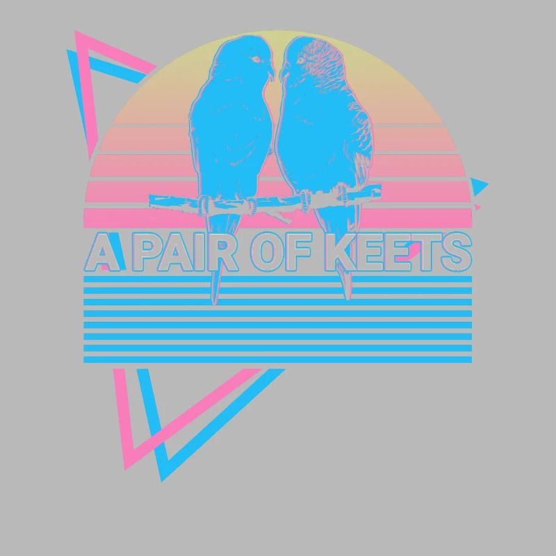 Budgie Parakeet Retro