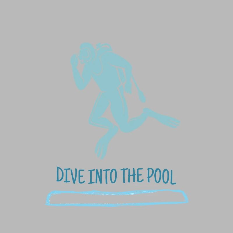 Dive Into The Pool Retro Diver Designs Present