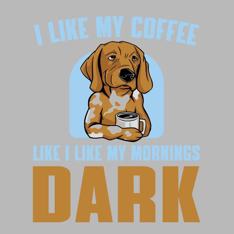 Funny Coffee Drinking Dog Lover