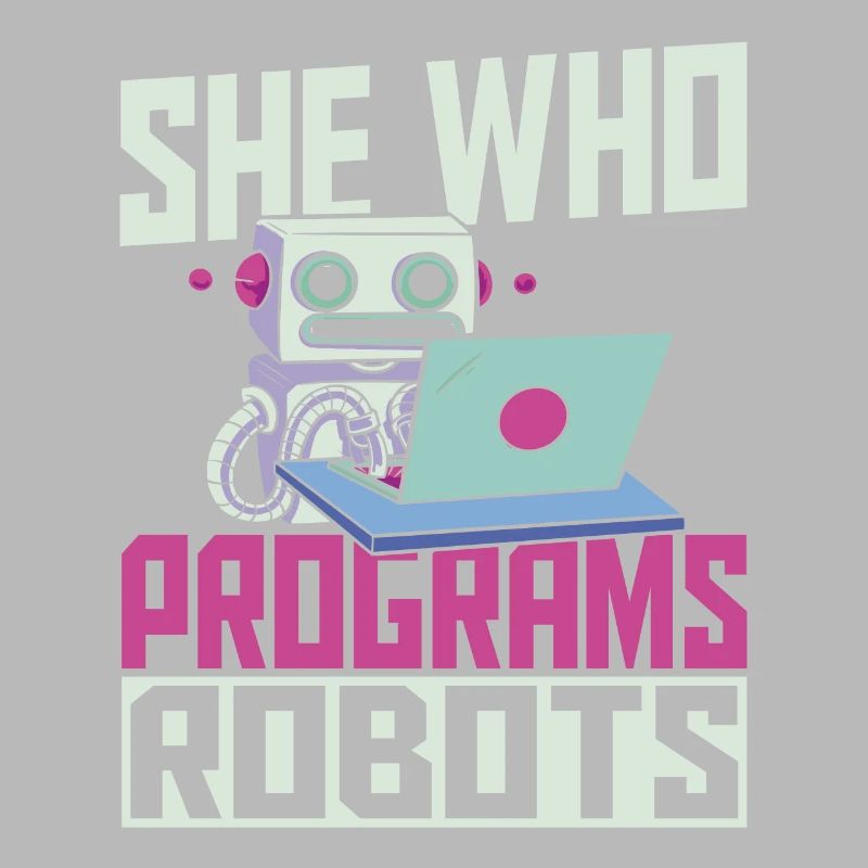 Sie, die Roboter programmiert Robotik