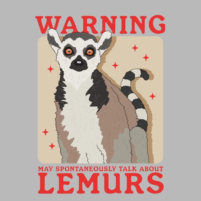 Lemur Katta Lemure Ringelschwanz Lemuren Geschenk