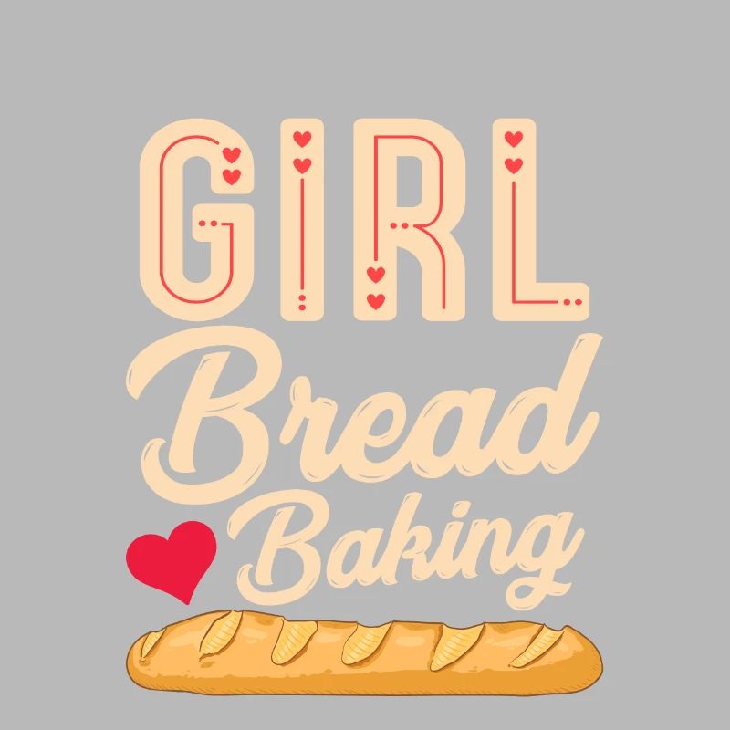 Lustige Kruste Ein Mädchen, das Brot liebt Backen