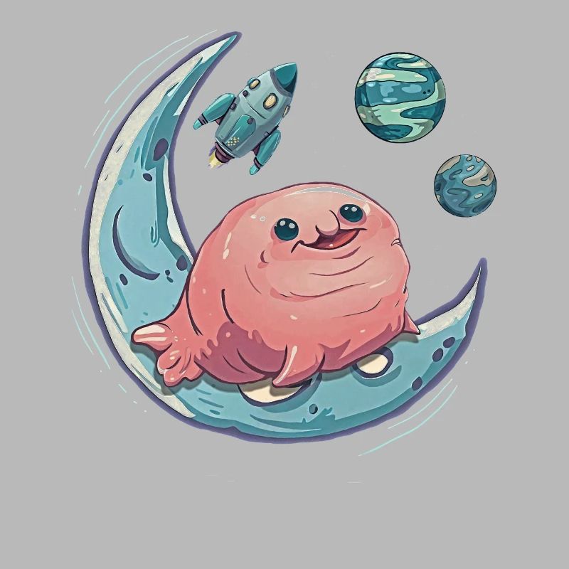 Planètes spatiales Kawaii Blobfish