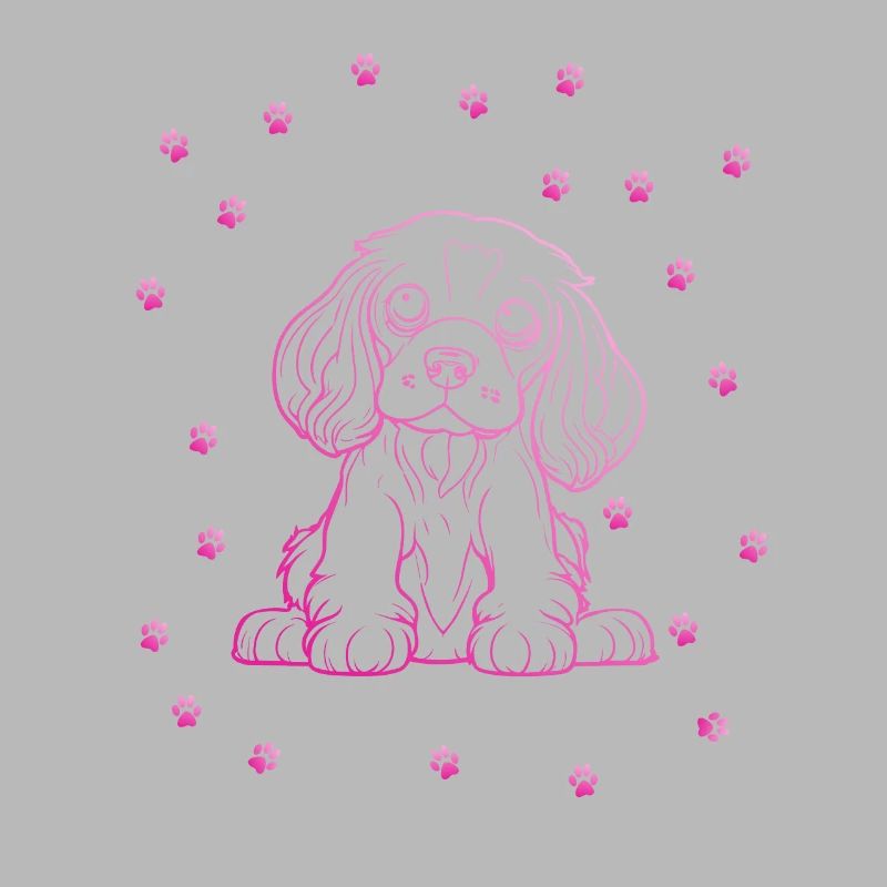 Cocker Spaniel mit kleinen Pfoten
