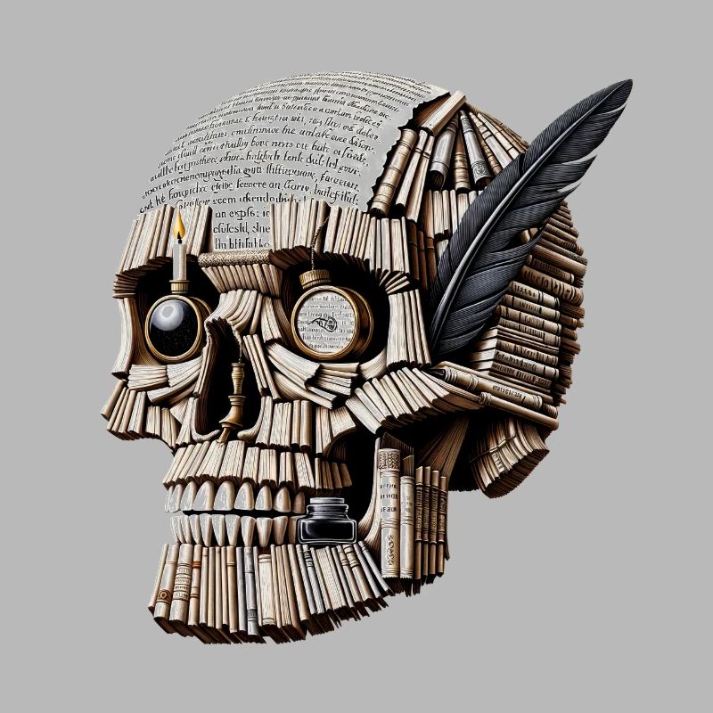 Littéraire Lore Skull Tee Classique du professeur d’anglais
