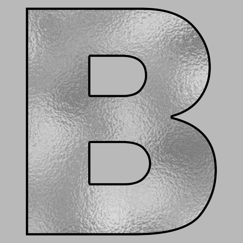 Letter B Silver