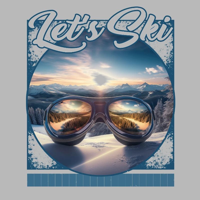Let’s Ski Masque de ski Snowy Valley Reflection