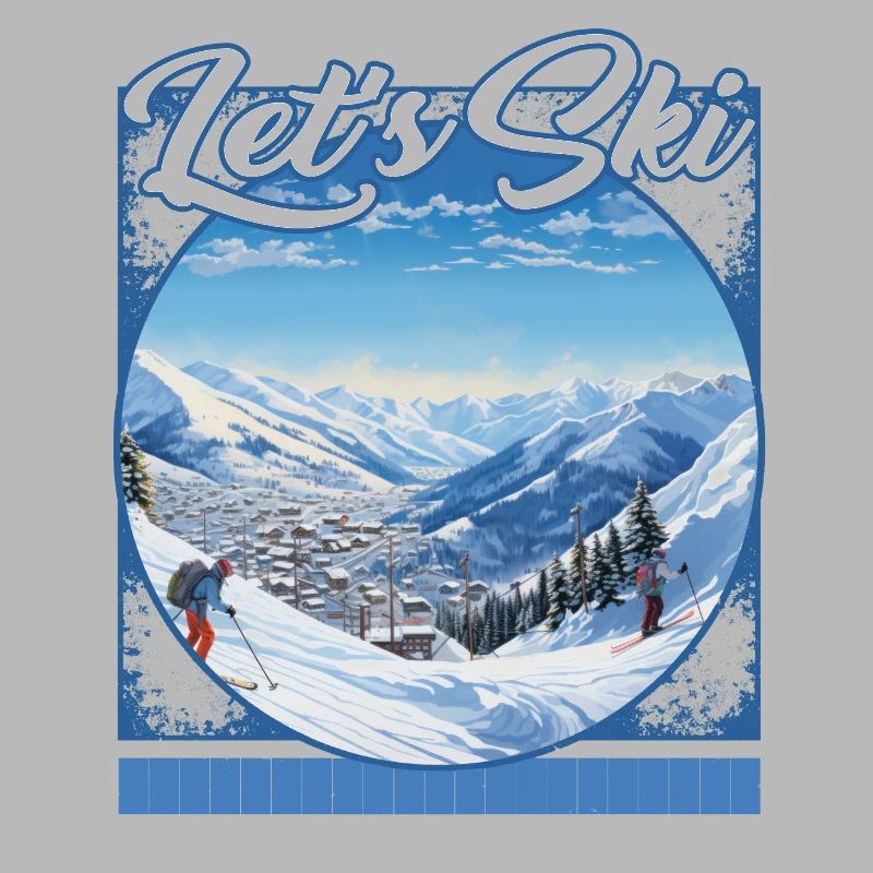 Let’s Ski Ski Resort Diptych Pristine Peak
