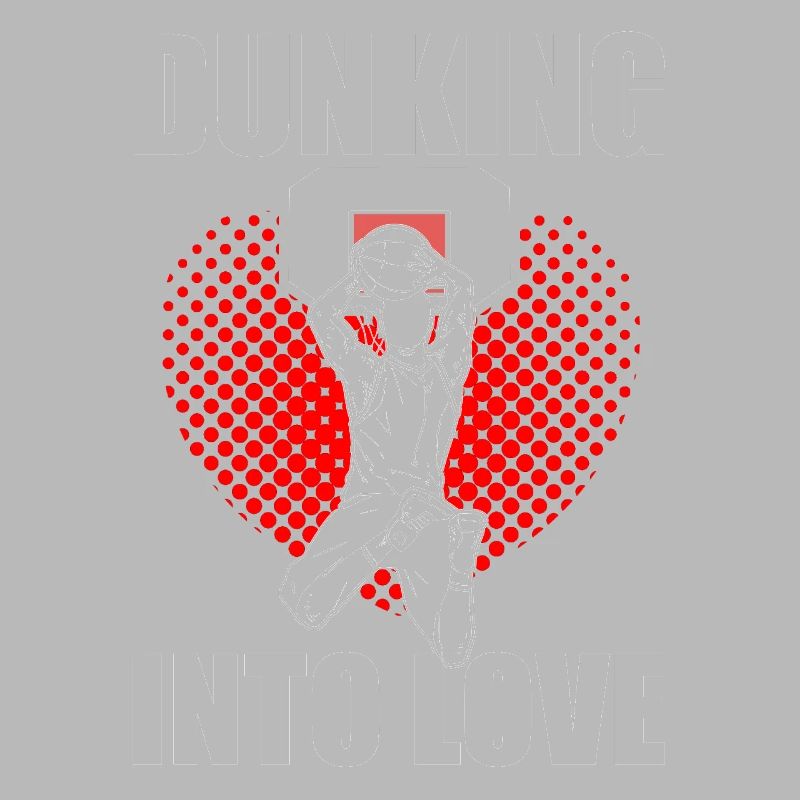 Couples Basketball Player Romantic Dunking into