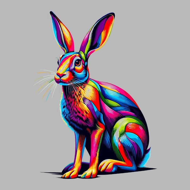 Colorful Pop Art Jackrabbit Jackrabbits