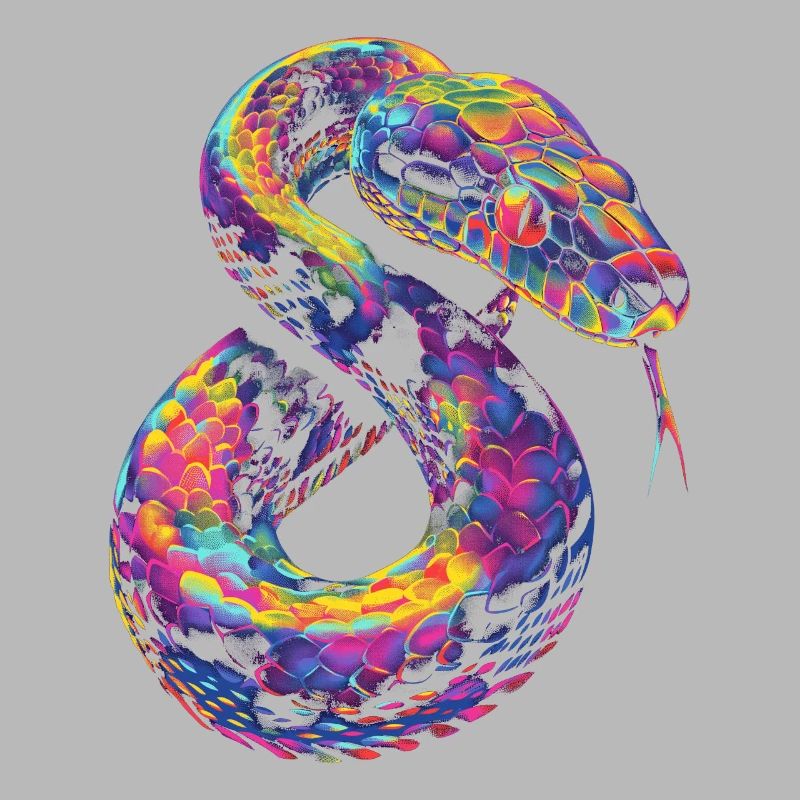 Kugelpython Schlange Pop Art