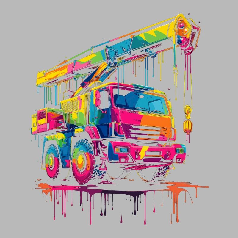 Grutier Driver Construction Pop Art