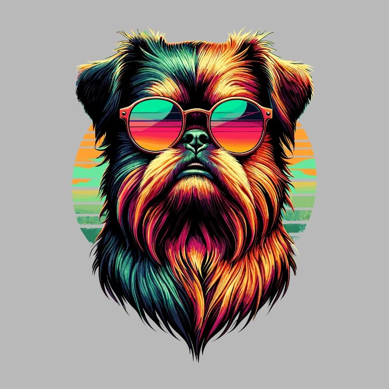 Retro Sunset Sunglasses Brussels Griffon Griffon