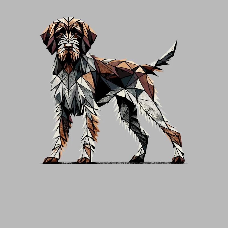 Geometric Art German Wirehaired Pointer