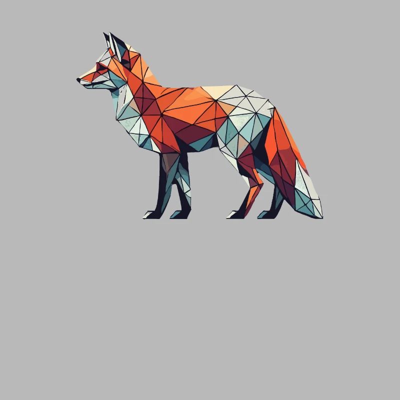 Geometric Art Fox Foxes