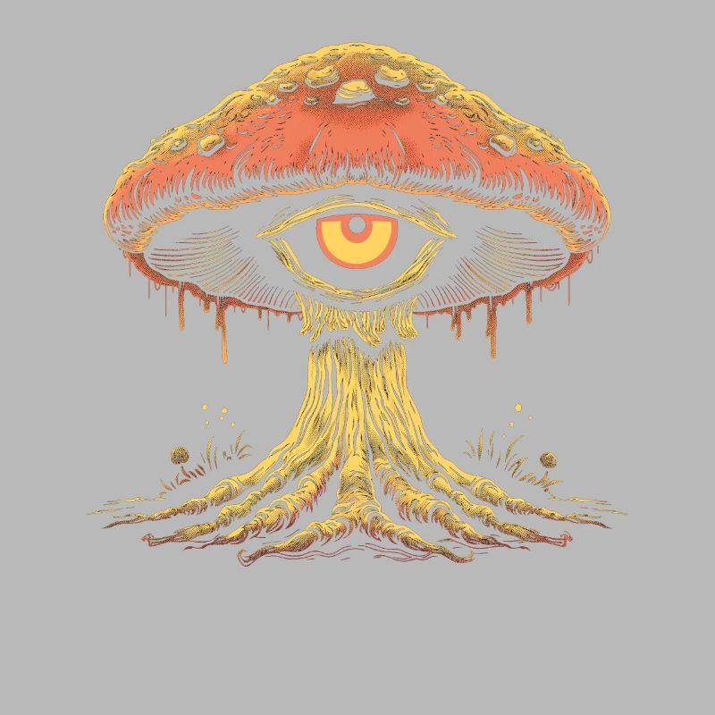 Cottagecore Weirdcore Esthétique Champignon Globe oculaire C