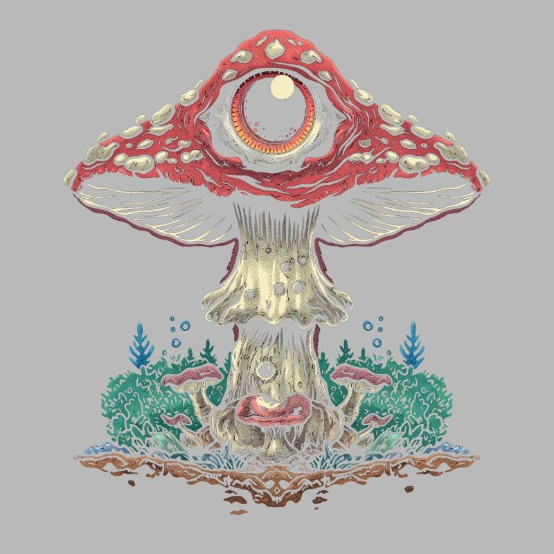 Cottagecore Weirdcore Esthétique Champignon Globe oculaire C