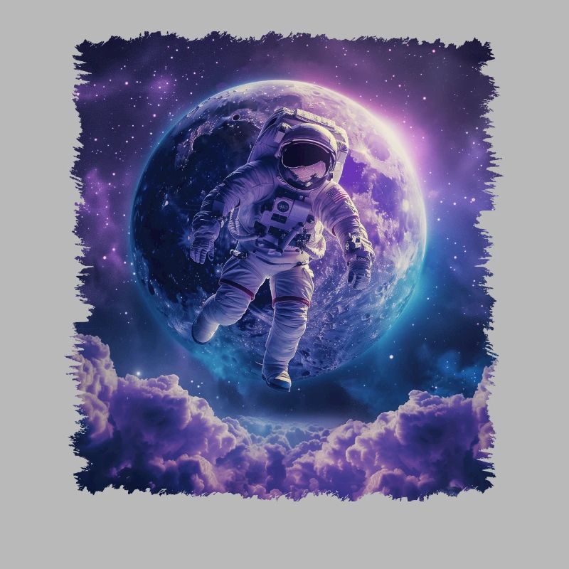 Astronaut Space Floating Moon