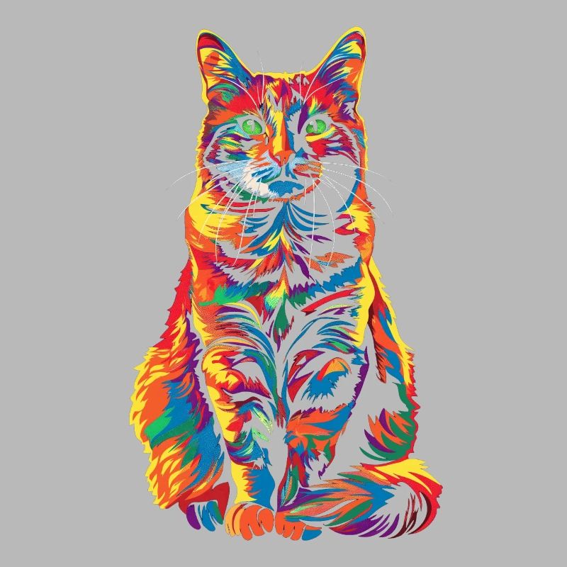 Chat Orange Chat Tigré Popart
