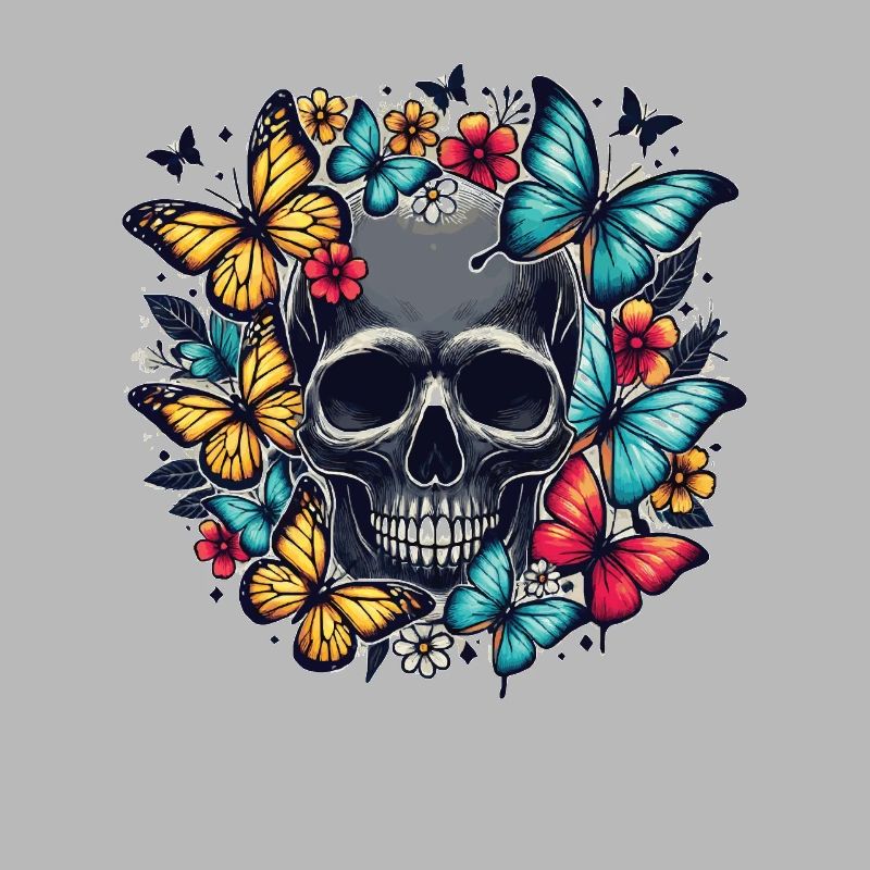 Conception de papillon de crâne