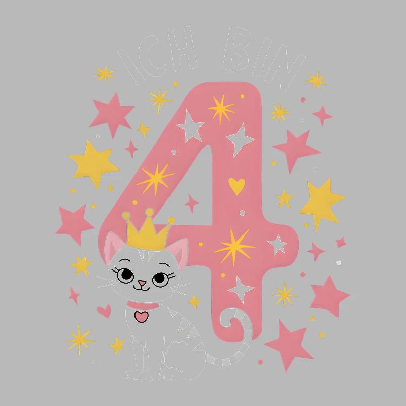 4. Geburtstag Katze Kätzchen Kindergeburtstag