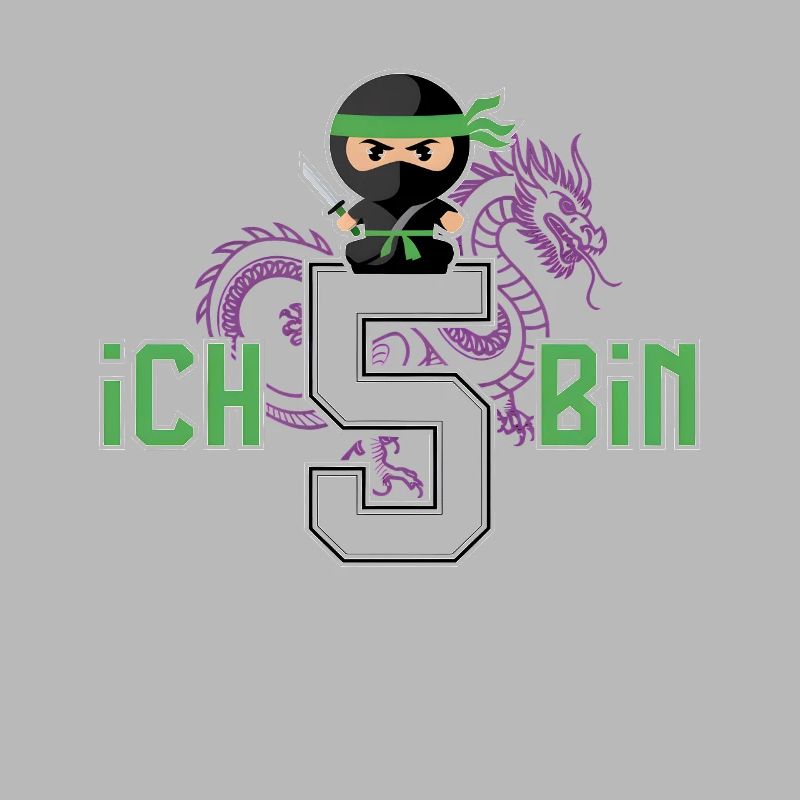 Ich Bin 5 Ninja Geburtstagsshirt