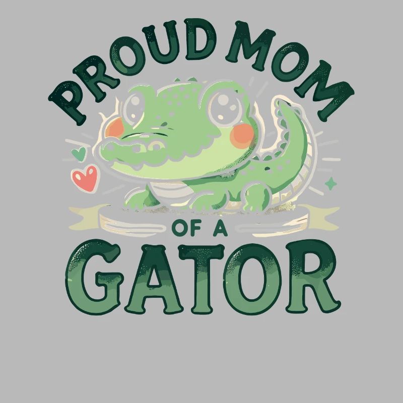 Stolze Mutter eines Alligators