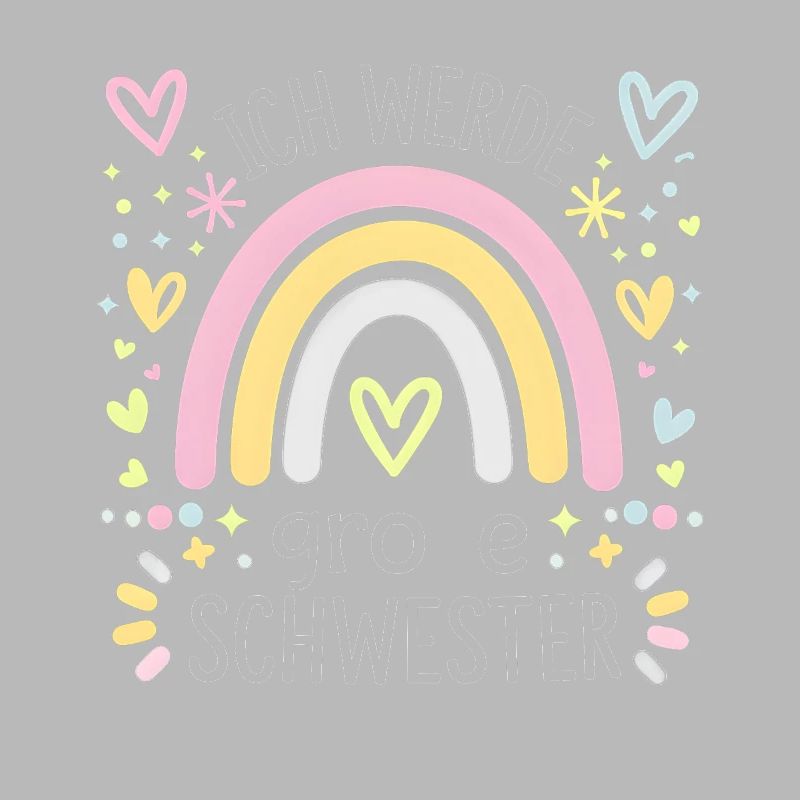 Ich Werde Große Schwester Regenbogen Boho