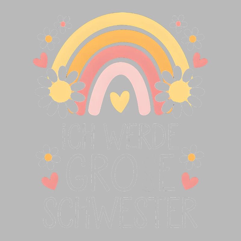 Ich Werde Große Schwester Regenbogen Boho